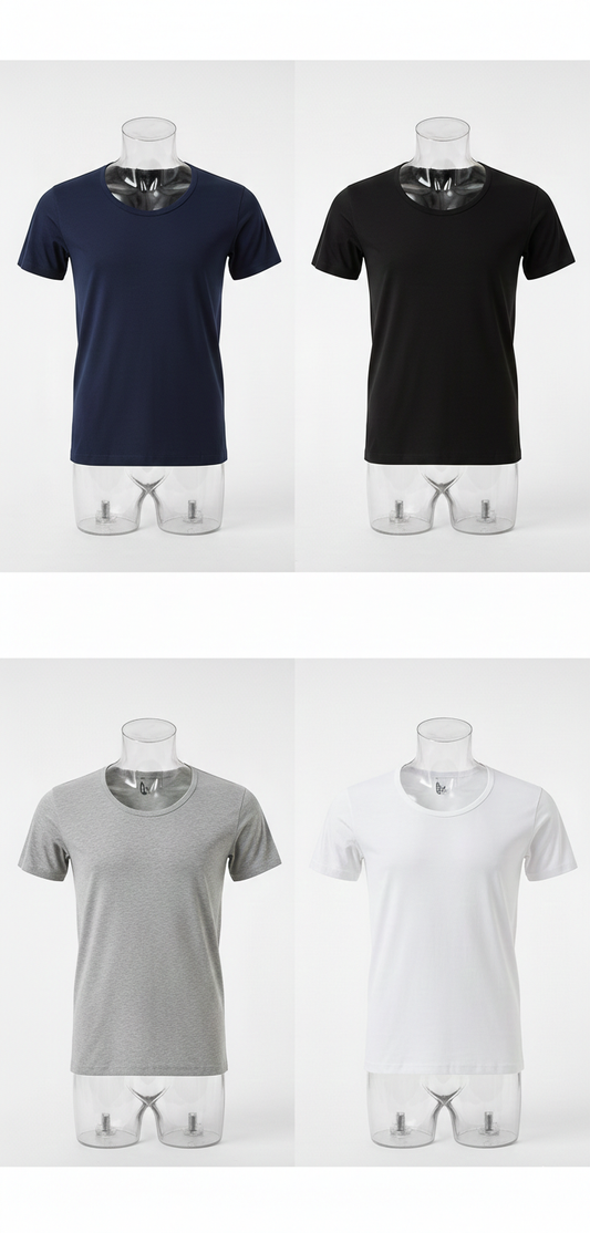 AlSmoudi Tex 100% Cotton Men's Crew Neck T-shirt Tall Fit