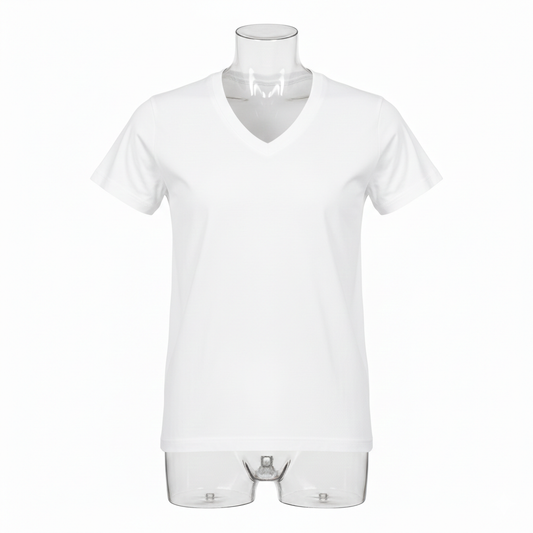 AlSmoudi Tex 100% Cotton Men's V Neck T-shirt Tall Fit