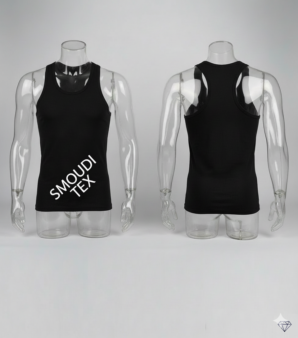 AlSmoudi Tex 95% Cotton Men's Tank Vest Tall Fit